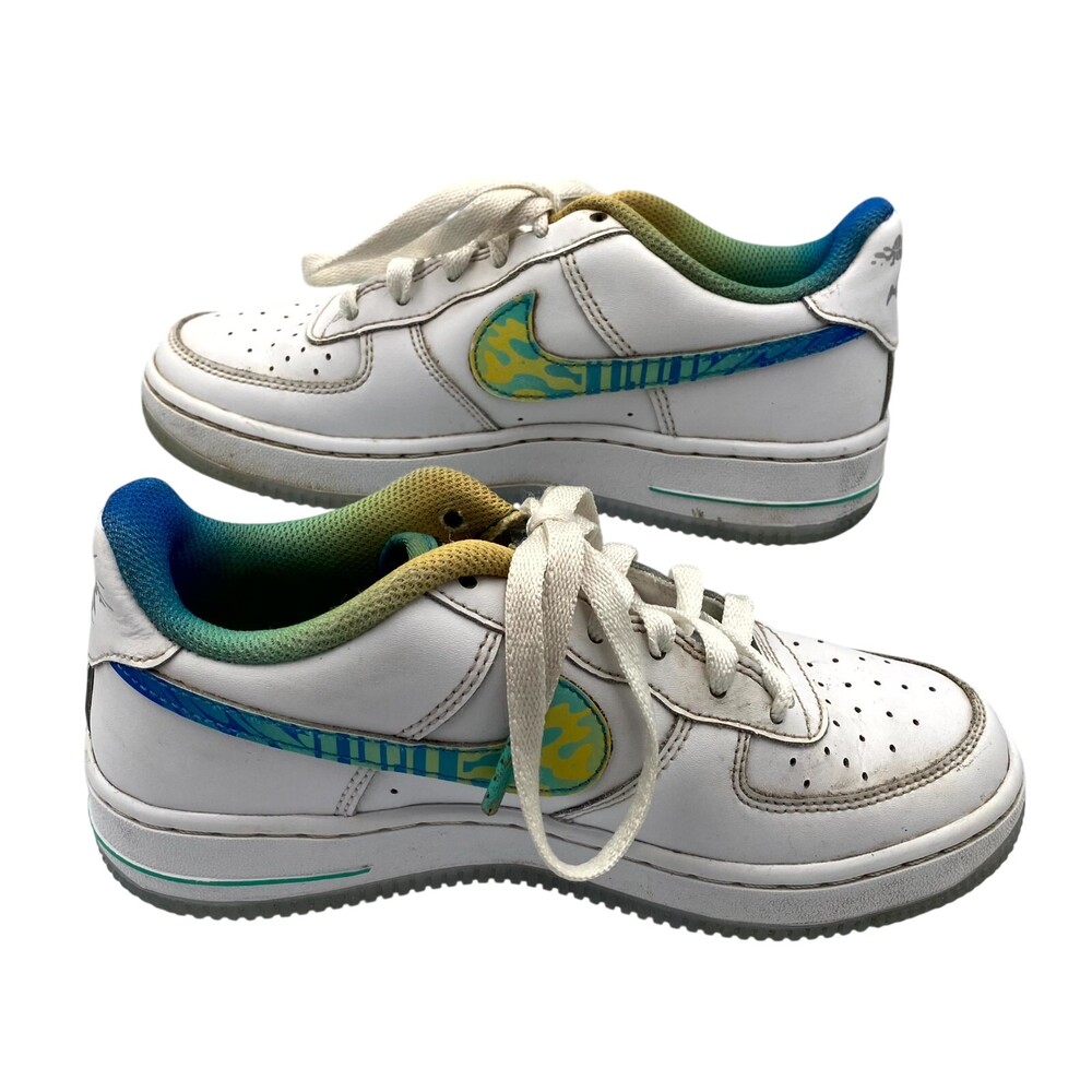 Nike Air Force 1 LV8 GS Youth Girl's Sz 3.5Y Sneaker White Light Menta Leather